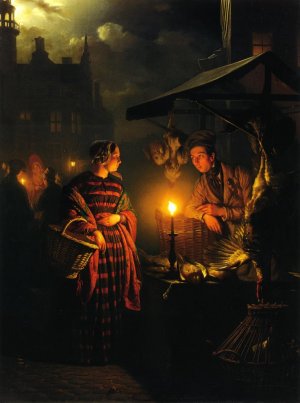 Market Place by Candlelight