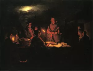 The Night Market Oil painting by Petrus Van Schendel