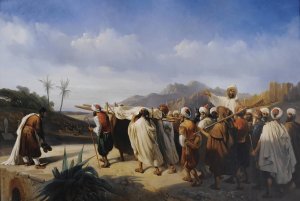 Le cortege maure, pres de Tanger by Pharamond Blanchard Oil Painting