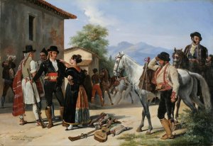 The Smugglers by Pharamond Blanchard Oil Painting