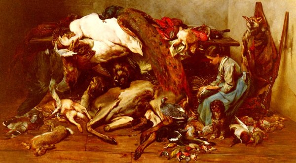 Main Product Photo of Dressing The Game Painting by Philibert Leon Couturier