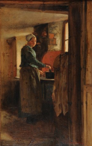 Scene d'interieur by Philibert Leon Couturier Oil Painting
