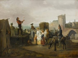 A Village Fair by Philibert-Louis Debucourt Oil Painting