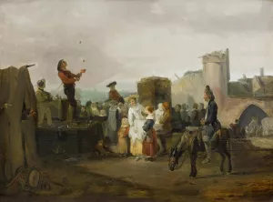 A Village Fair by Philibert-Louis Debucourt Oil Painting
