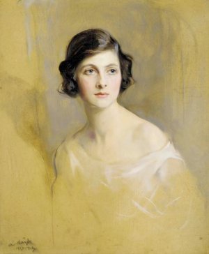 Lady Rachel Cavendish, later Viscountess Stuart of Findhorn by Philip Alexius De Laszlo Oil Painting