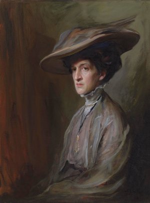 Mrs Herbert Asquith, later Countess of Oxford and Asquith by Philip Alexius De Laszlo Oil Painting