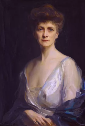 Mrs John W Davis, Nee Ellen G Bassel by Philip Alexius De Laszlo Oil Painting