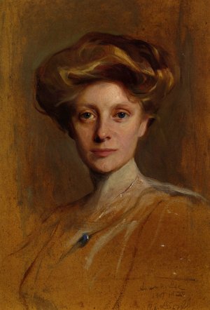 Portrait of Miss Faith Moore by Philip Alexius De Laszlo Oil Painting