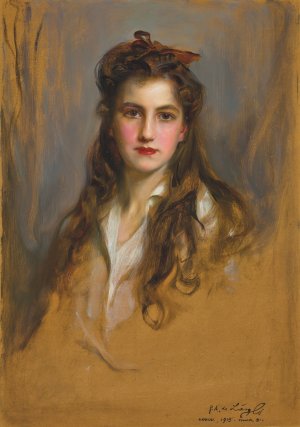 Portrait of Princess Nina Georgievna by Philip Alexius De Laszlo Oil Painting