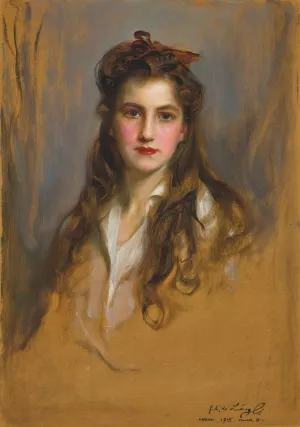 Portrait of Princess Nina Georgievna by Philip Alexius De Laszlo Oil Painting