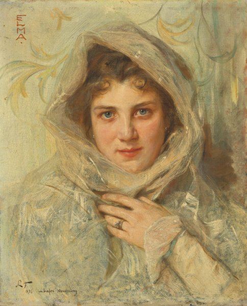 Portrait of Wilhelmine Preetorius  by Philip Alexius De Laszlo - Hand-Painted Oil Painting Reproduction