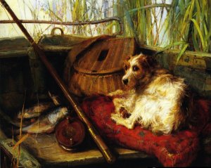 Left in Charge Oil painting by Philip Eustace Stretton