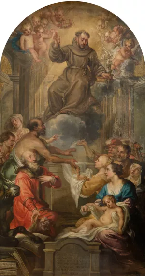 The Apotheosis of Saint Antony of Padua by Philip Fruytiers Oil Painting