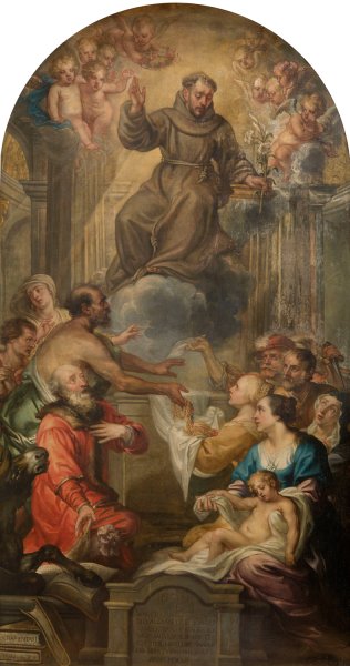 The Apotheosis of Saint Antony of Padua  by Philip Fruytiers - Hand-Painted Oil Painting Reproduction