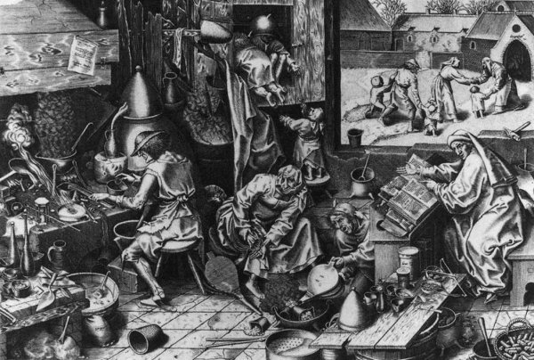 Main Product Photo of The Alchemist Painting by Philip Galle