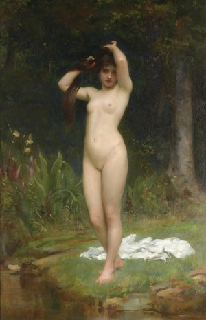 A Woodland Nymph by Philip Hermogenes Calderon Oil Painting