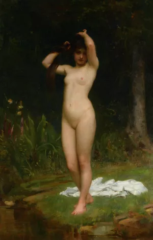 A Woodland Nymph by Philip Hermogenes Calderon - Oil Painting Reproduction