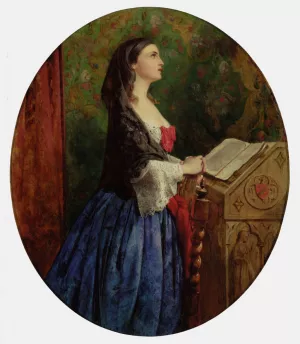 Ave Maria by Philip Hermogenes Calderon - Oil Painting Reproduction