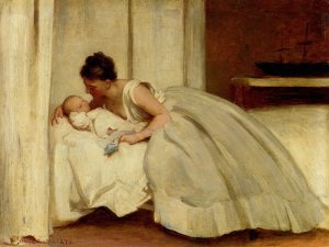 Letter from Daddy' Oil painting by Philip Hermogenes Calderon