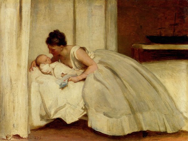Main Product Photo of Letter from Daddy' Painting by Philip Hermogenes Calderon