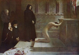 St Elizabeth of Hungary's Great Act of Renunciation Oil painting by Philip Hermogenes Calderon