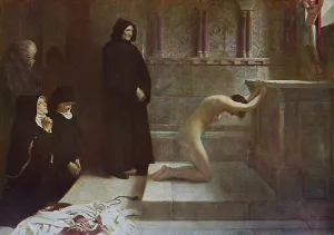 St Elizabeth of Hungary's Great Act of Renunciation by Philip Hermogenes Calderon - Oil Painting Reproduction
