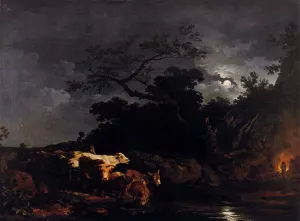 Clair de Lune Moonlight by Philip Jacques De Loutherbourg Oil Painting