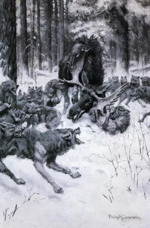 The Battle of the Strong and the Cunning Oil painting by Philip R. Goodwin