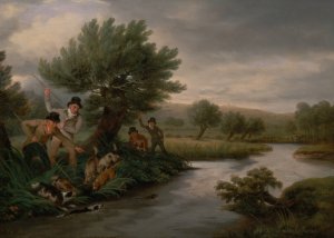Spearing the Otter by Philip Reinagle Oil Painting