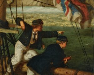 Land Ahoy! by Philip Richard Morris Oil Painting