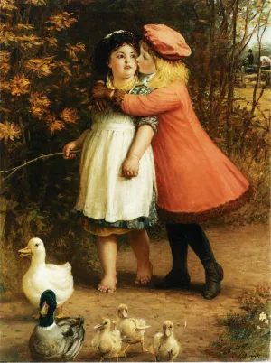 The Foster Sisters by Philip Richard Morris Oil Painting