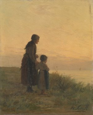 On the dunes by Philip Sadee Oil Painting
