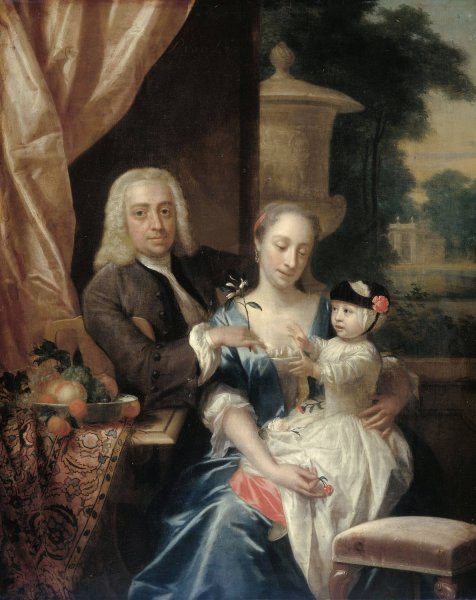 Main Product Photo of Isaac Parker, his Wife Justina Johanna Ramskrammer and their Son Willem Alexander  Painting by Philip Van Dijk