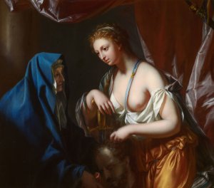 Judith with the Head of Holofernes by Philip Van Dijk Oil Painting
