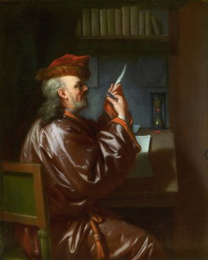 The Bookkeeper by Philip Van Dijk Oil Painting