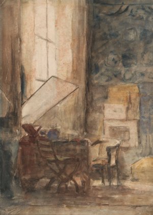 Hoekje in het atelier van Philip Zilcken by Philip Zilcken Oil Painting