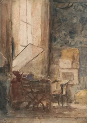 Hoekje in het atelier van Philip Zilcken by Philip Zilcken Oil Painting