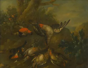 Still Life with Dead Birds by Philipp Ferdinand De Hamilton Oil Painting