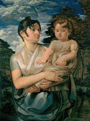 Pauline Runge with her two-year-old-son by Philipp Otto Runge Oil Painting