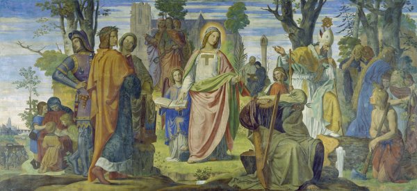 Main Product Photo of The Arts Being Introduced to Germany by Christianity  Painting by Philipp Veit