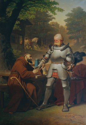 Szene aus Goethes 'GOtz von Berlichingen' by Philipp Von Foltz Oil Painting