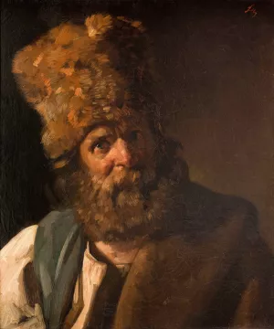 Portrait de Charles Jacques a son retour du service militaire Oil painting by Philippe-Auguste Jeanron