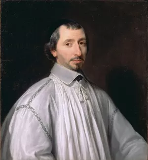 Portrait of Antoine Singlin by Philippe De Champaigne Oil Painting