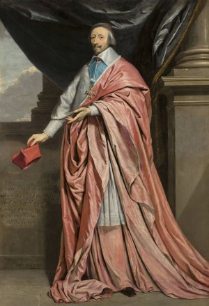 Portrait of cardinal Richelieu by Philippe De Champaigne Oil Painting