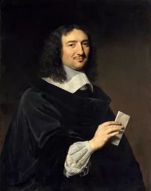 Portrait of Jean Baptiste Colbert by Philippe De Champaigne Oil Painting