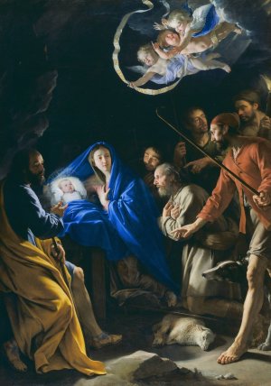 The Adoration of the Shepherds by Philippe De Champaigne Oil Painting
