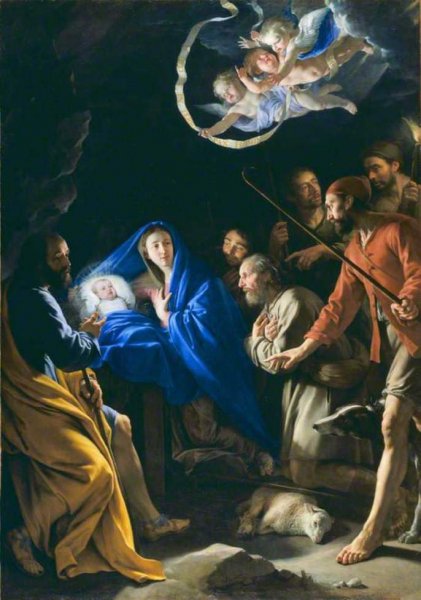 The Adoration of the Shepherds by Philippe De Champaigne - Hand-Painted Oil Painting Reproduction