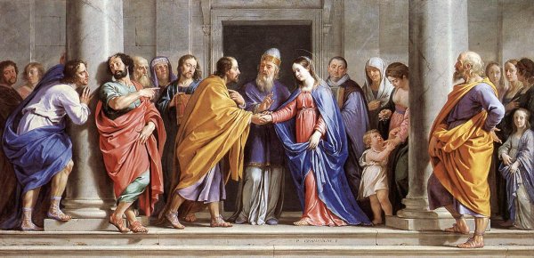 The Marriage of the Virgin by Philippe De Champaigne - Hand-Painted Oil Painting Reproduction