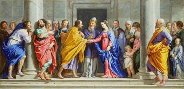 The Marriage of the Virgin by Philippe De Champaigne - Hand-Painted Oil Painting Reproduction