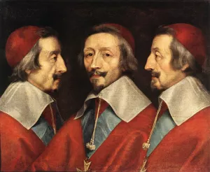 Triple Portrait of Richelieu by Philippe De Champaigne - Oil Painting Reproduction